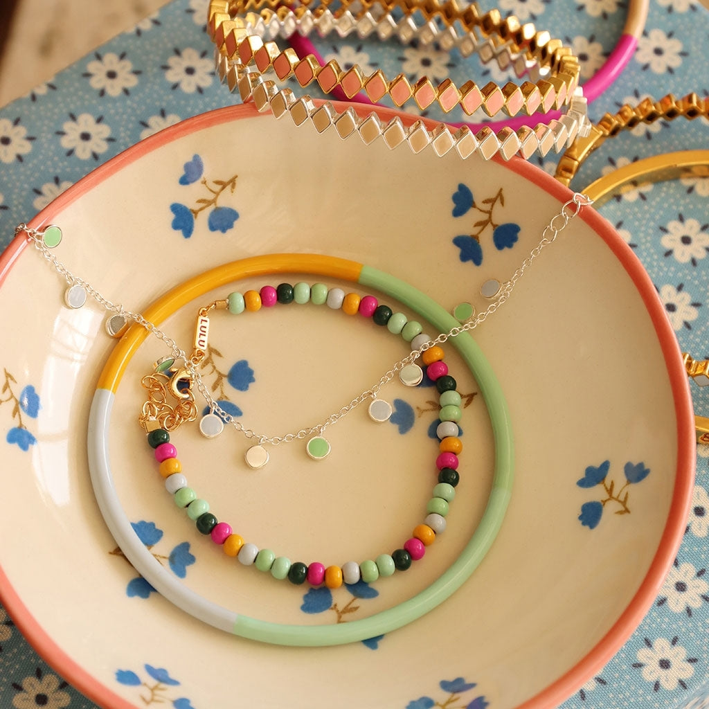 LULU Copenhagen Color Bangle Quatro Bracelets Sundown