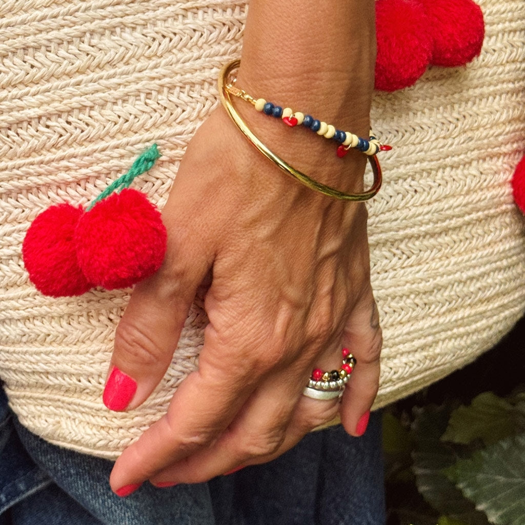 LULU Copenhagen Color Bangle Shiny Bracelets Gold plated