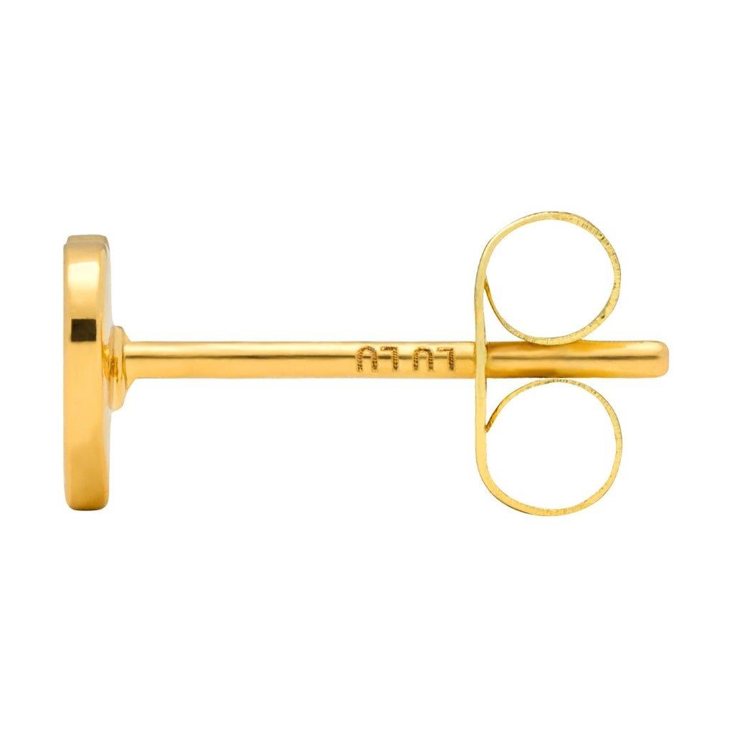 LULU Copenhagen Color Heart earring 1 pcs gold plated Ear stud, 1 pcs Green