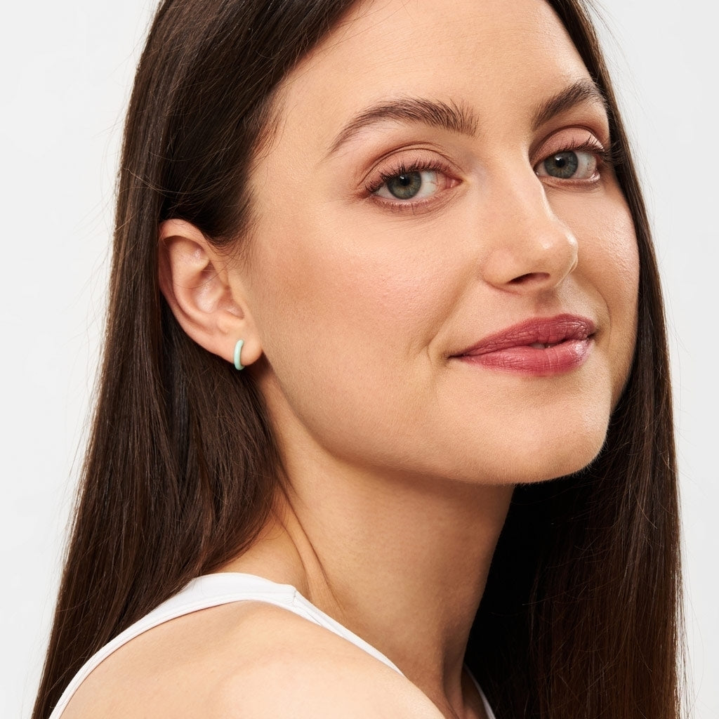 LULU Copenhagen Color Hoop 1 pcs - Box Ear stud, 1 pcs Mint