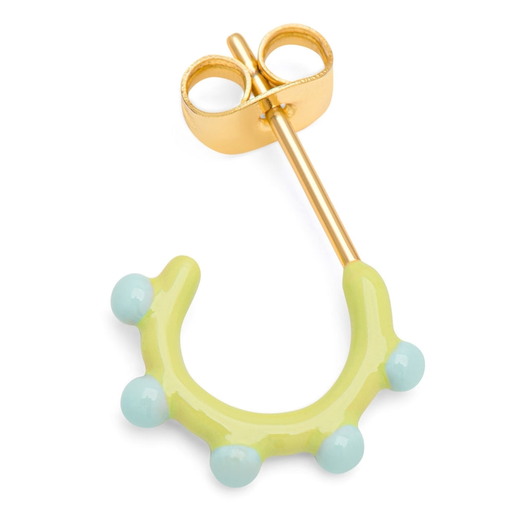 LULU Copenhagen Color Hoop Dot 1 pcs Hoops Mint - Silk Light Green