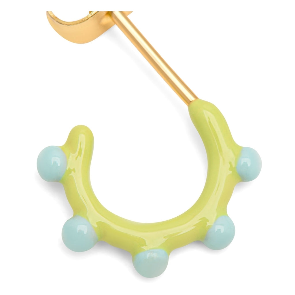 LULU Copenhagen Color Hoop Dot 1 pcs Hoops Mint - Silk Light Green