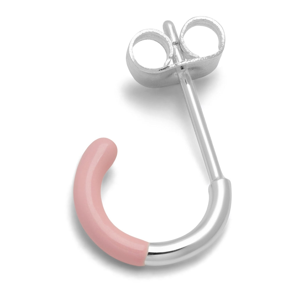 LULU Copenhagen Color Hoop Half Dip 1 pcs silver plated Hoops Light Pink