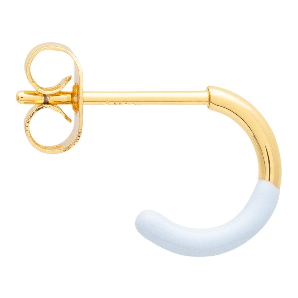 LULU Copenhagen Color Hoop Half Dip 1 pcs gold plated Hoops Skyride Blue