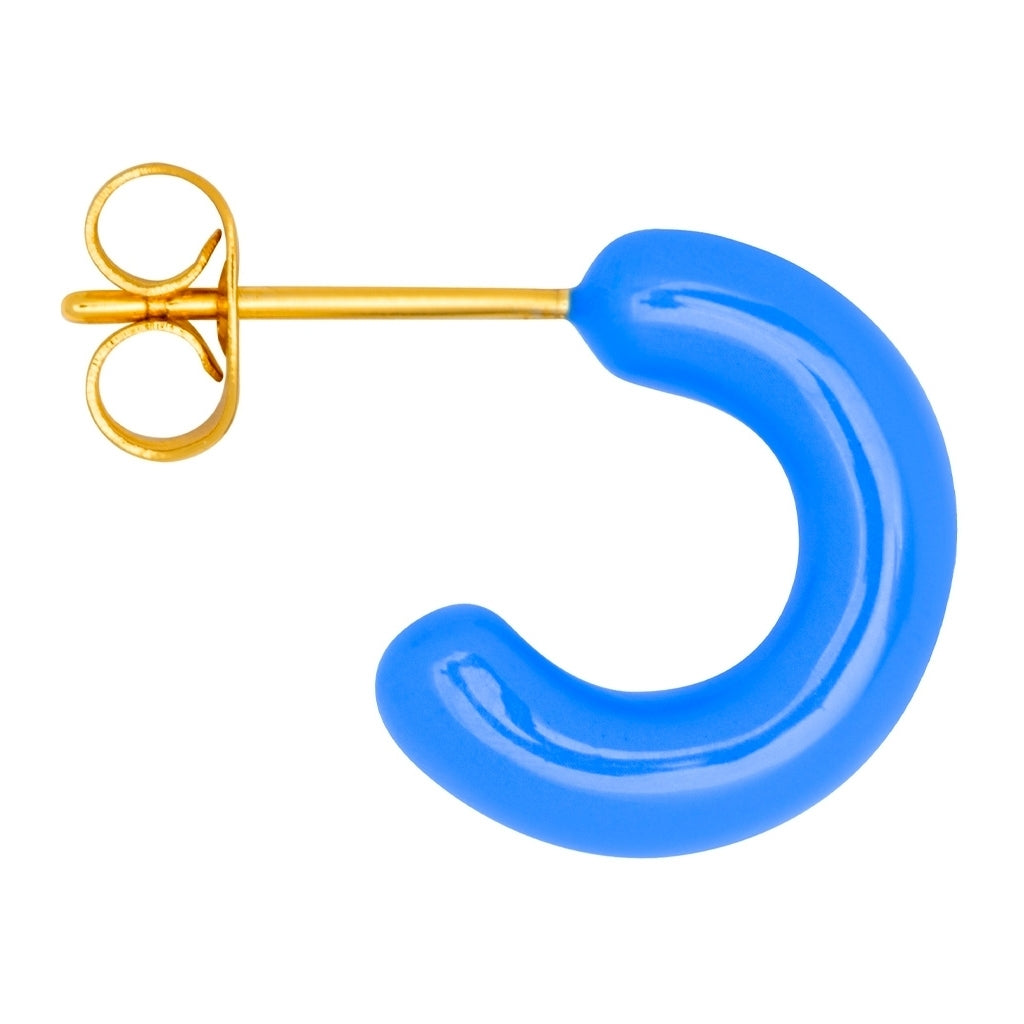 LULU Copenhagen Color Hoops Chunky Pair Hoops Blue