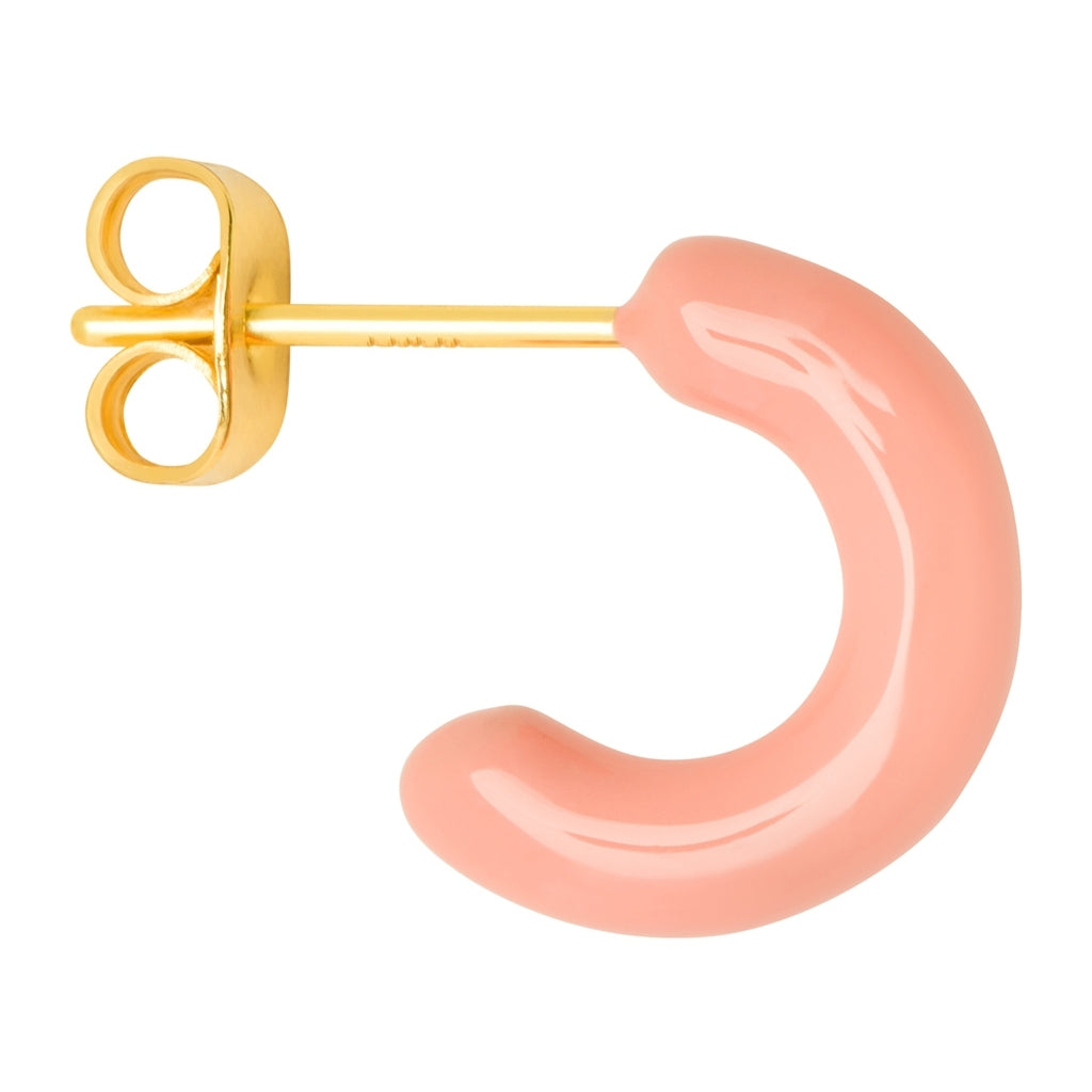 LULU Copenhagen Color Hoops Chunky Pair Hoops Burnt Coral