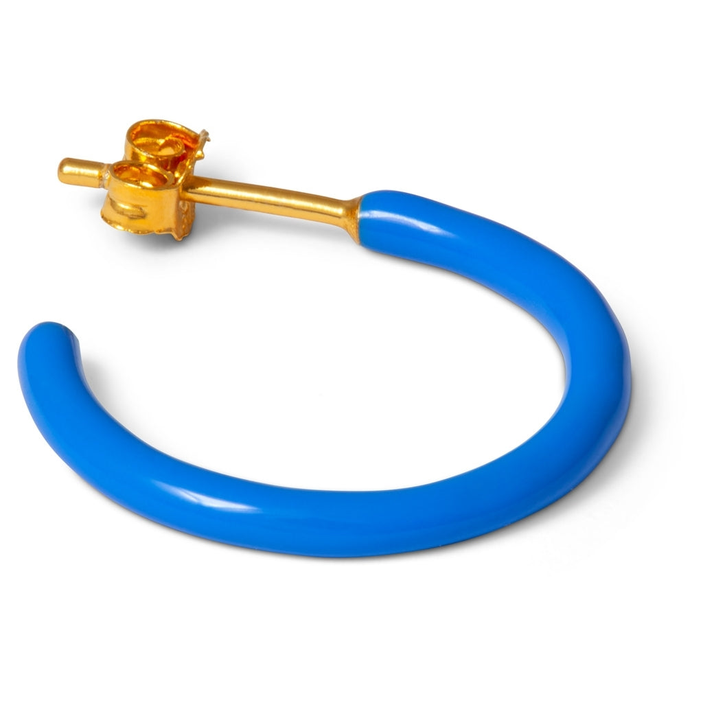 LULU Copenhagen Color Hoops Medium pair Hoops Blue