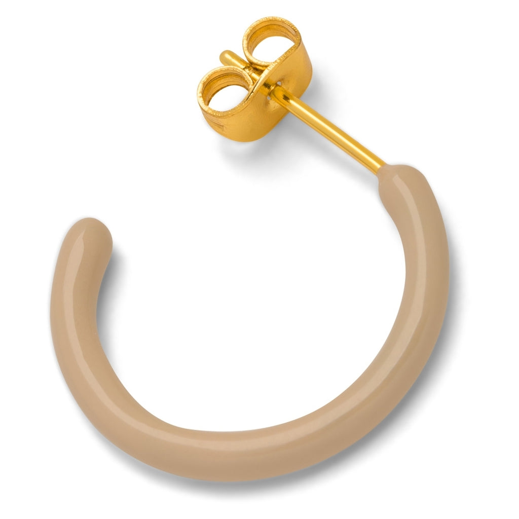 LULU Copenhagen Color Hoops Medium pair Hoops Buttercream