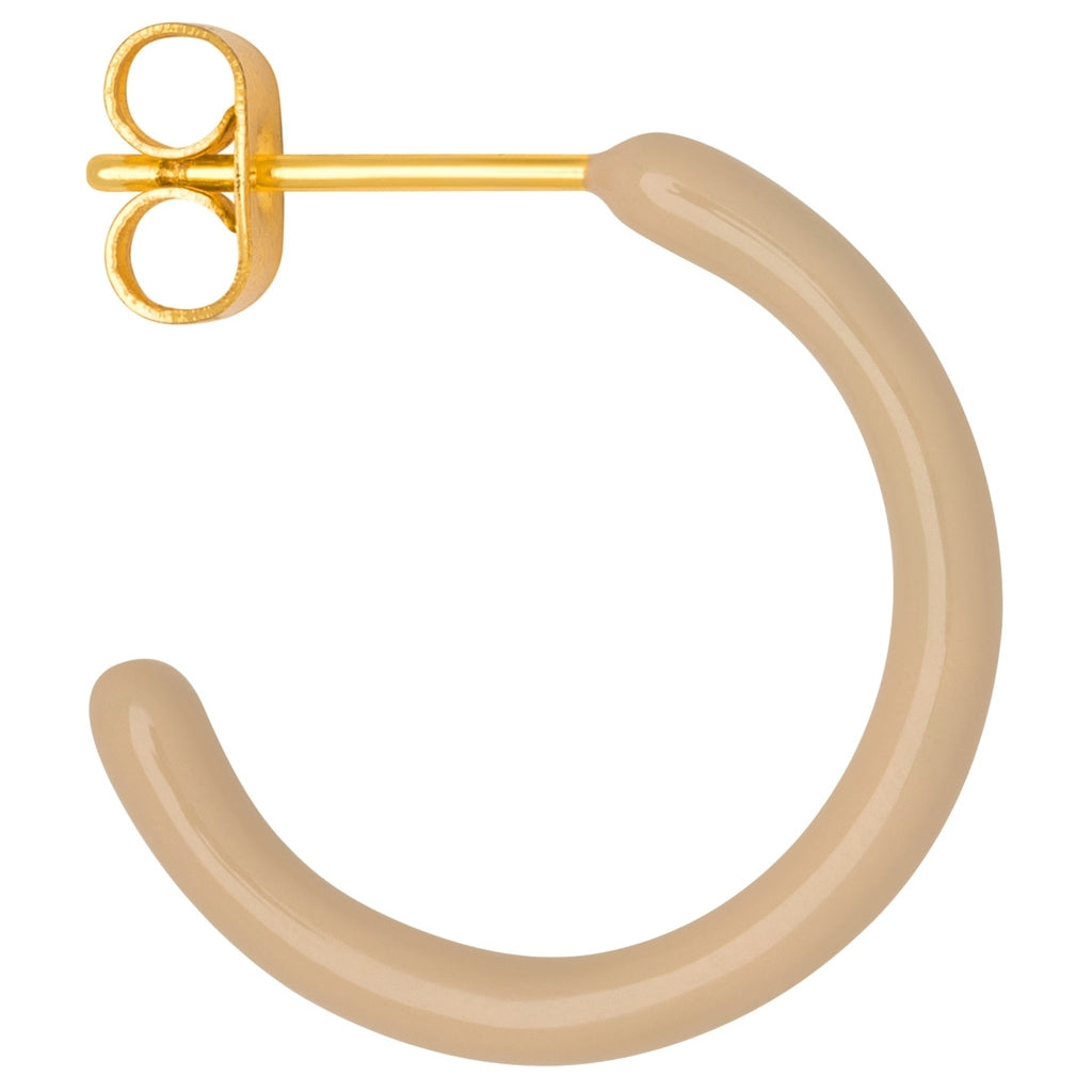 LULU Copenhagen Color Hoops Medium pair Hoops Buttercream