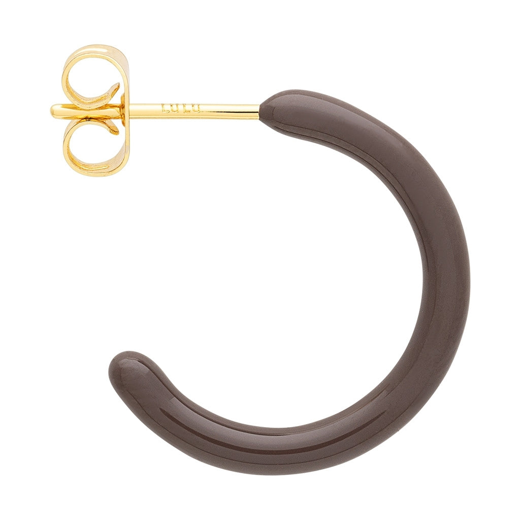 LULU Copenhagen Color Hoops Medium pair Hoops Cocoa Powder
