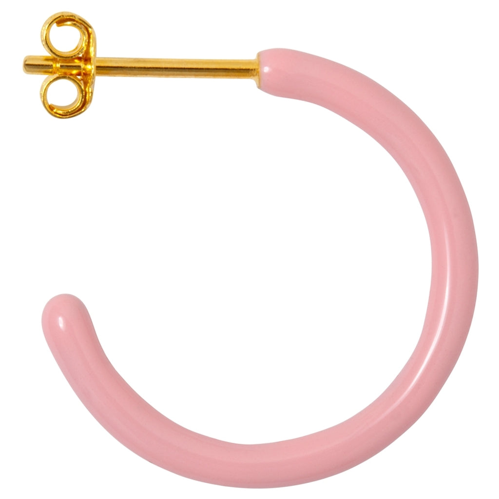 LULU Copenhagen Color Hoops Medium pair Hoops Light Pink