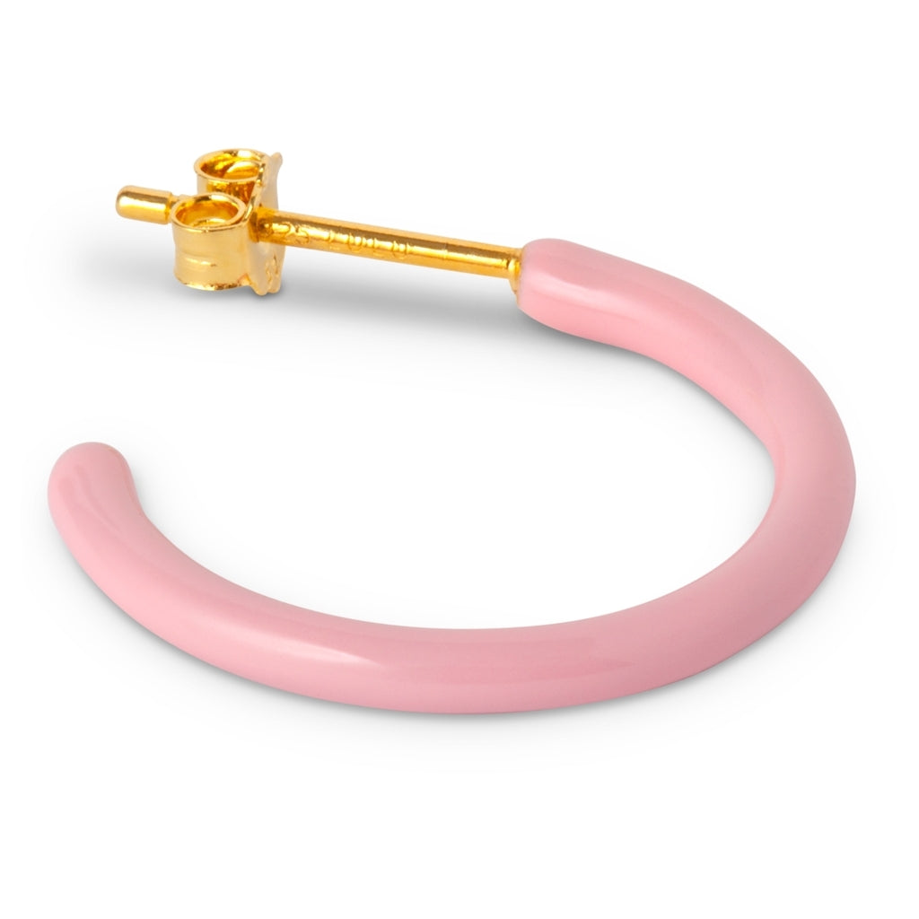 LULU Copenhagen Color Hoops Medium pair Hoops Light Pink