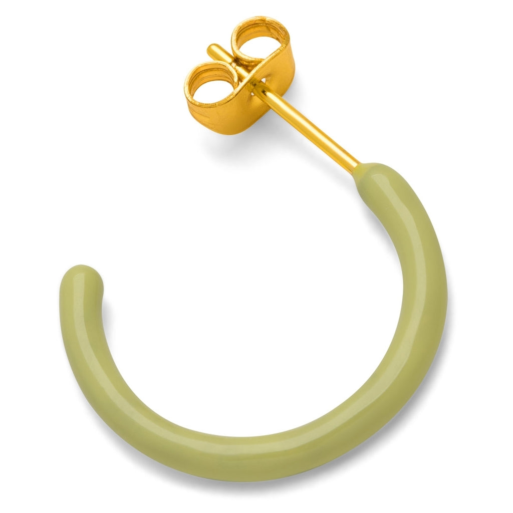 LULU Copenhagen Color Hoops Medium pair Hoops Lime