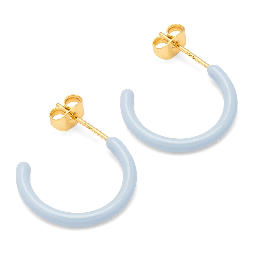 LULU Copenhagen Color Hoops Medium pair Hoops Skyride Blue
