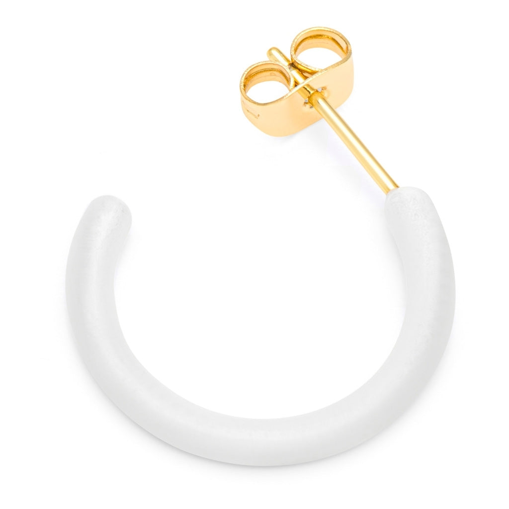 LULU Copenhagen Color Hoops Medium pair Hoops White