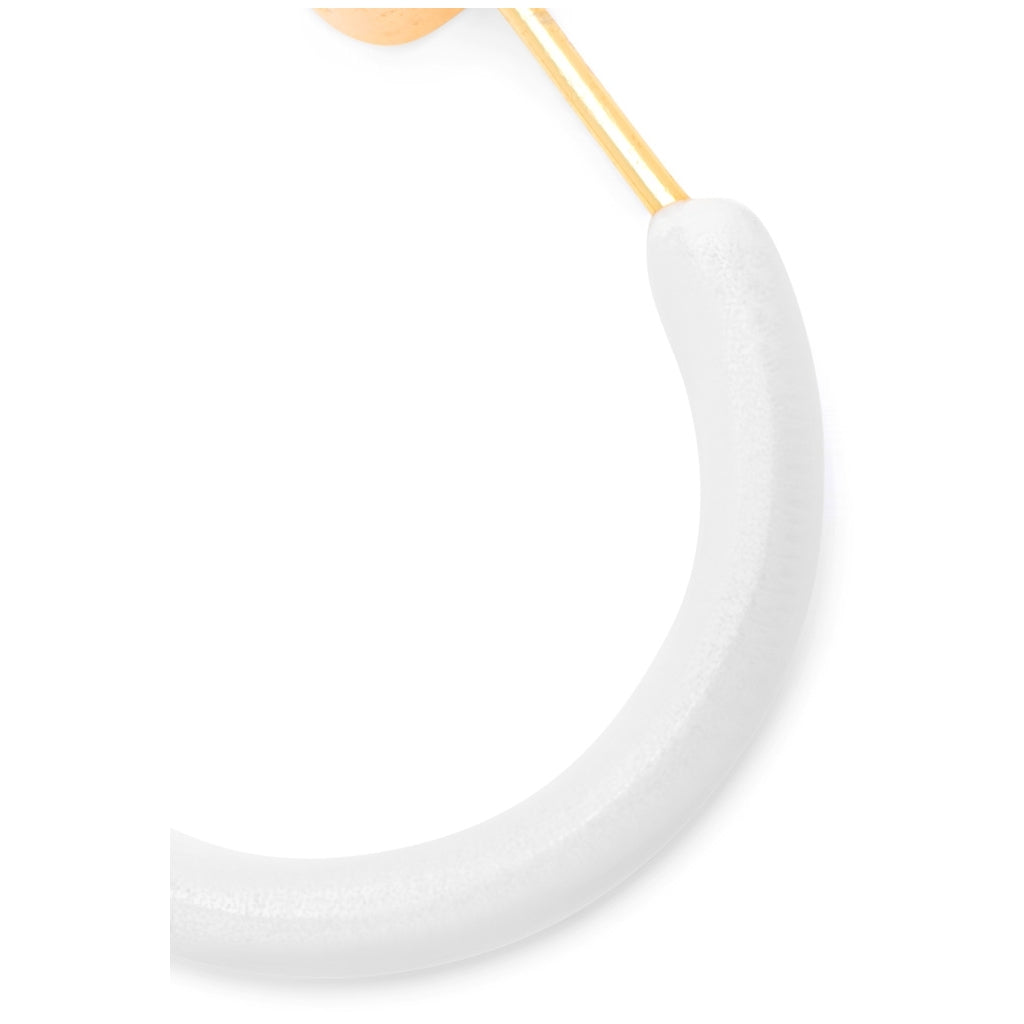 LULU Copenhagen Color Hoops Medium pair Hoops White