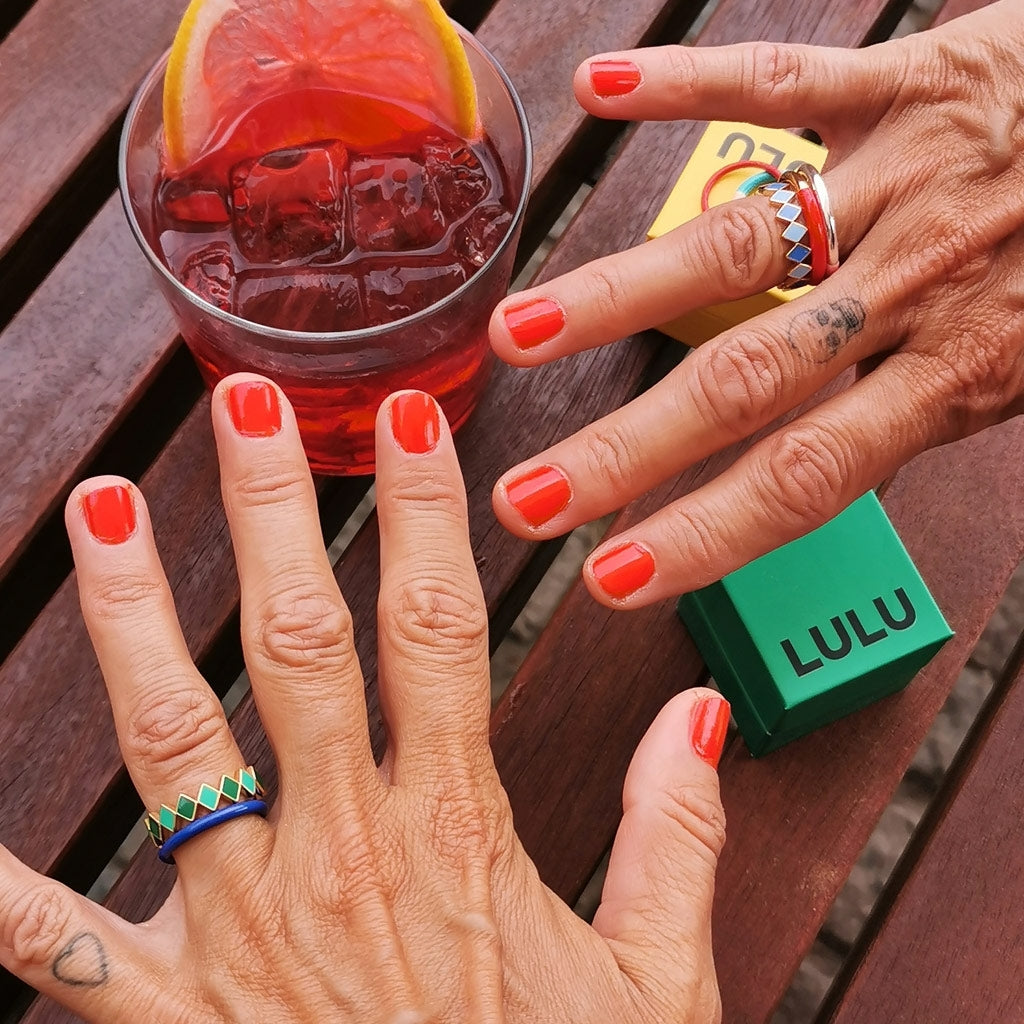 LULU Copenhagen Color Ring Rings Blue