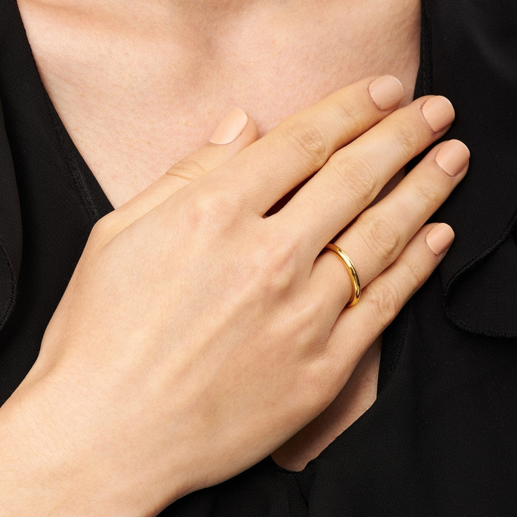 LULU Copenhagen Color Ring shiny Rings Gold plated