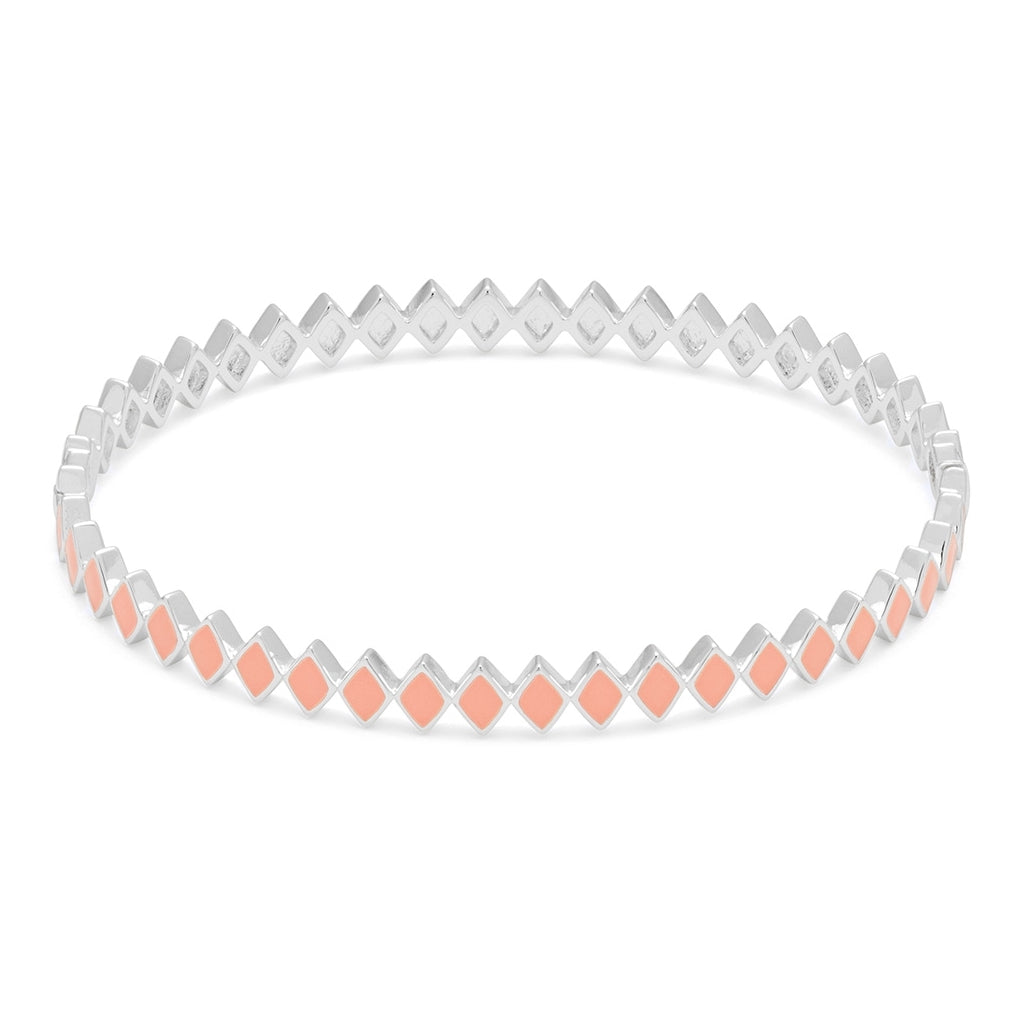 LULU Copenhagen Confetti Bangle - Silver Plated Bracelets Burnt Coral