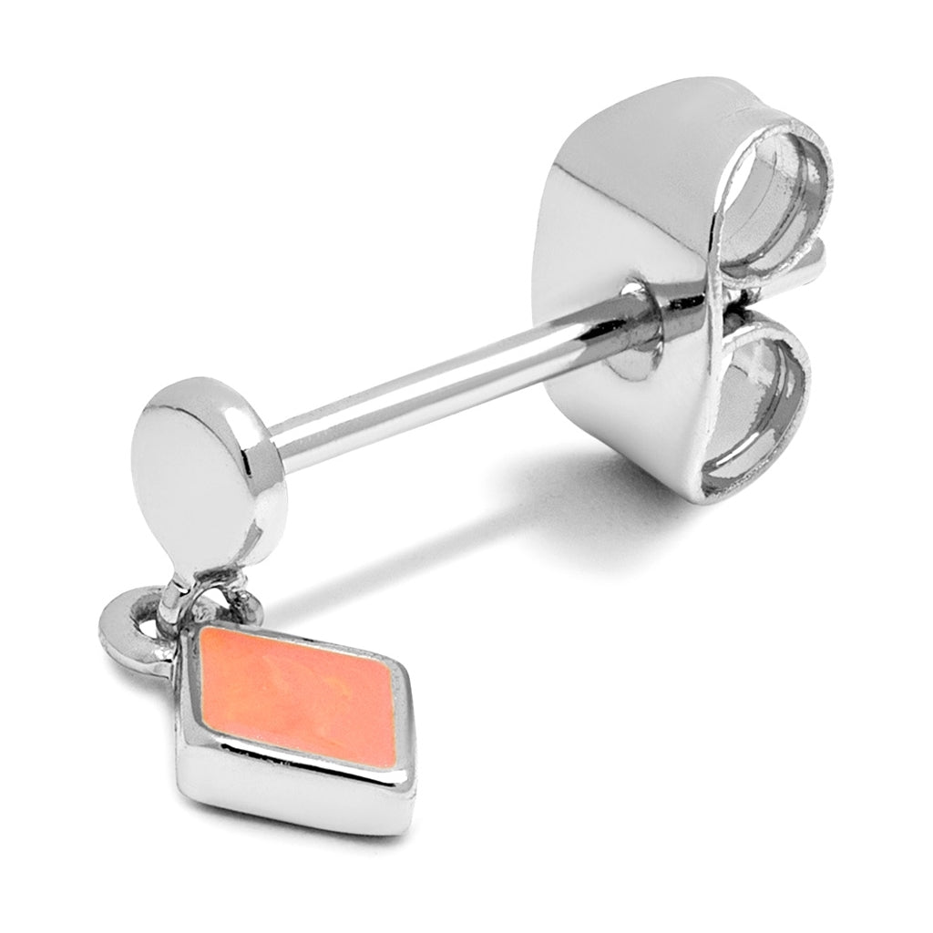 LULU Copenhagen Confetti Dangling earring 1 pcs silver plated Ear stud, 1 pcs Burnt Coral