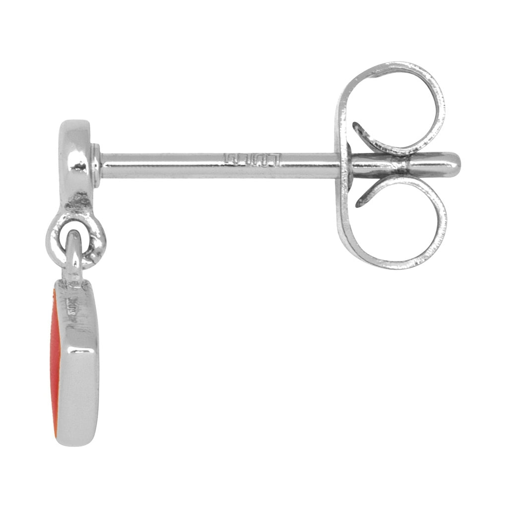 LULU Copenhagen Confetti Dangling earring 1 pcs silver plated Ear stud, 1 pcs Passion Red