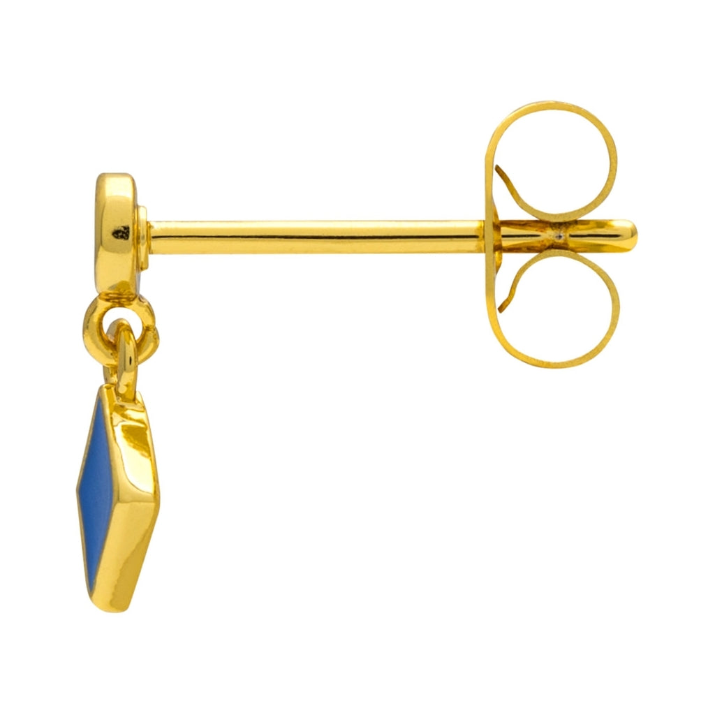 LULU Copenhagen Confetti Dangling earring 1 pcs gold plated Ear stud, 1 pcs Blue