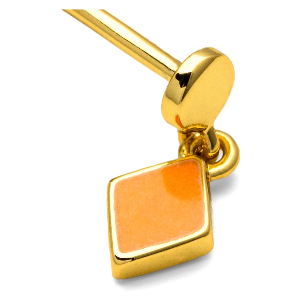 LULU Copenhagen Confetti Dangling earring 1 pcs gold plated Ear stud, 1 pcs Marigold