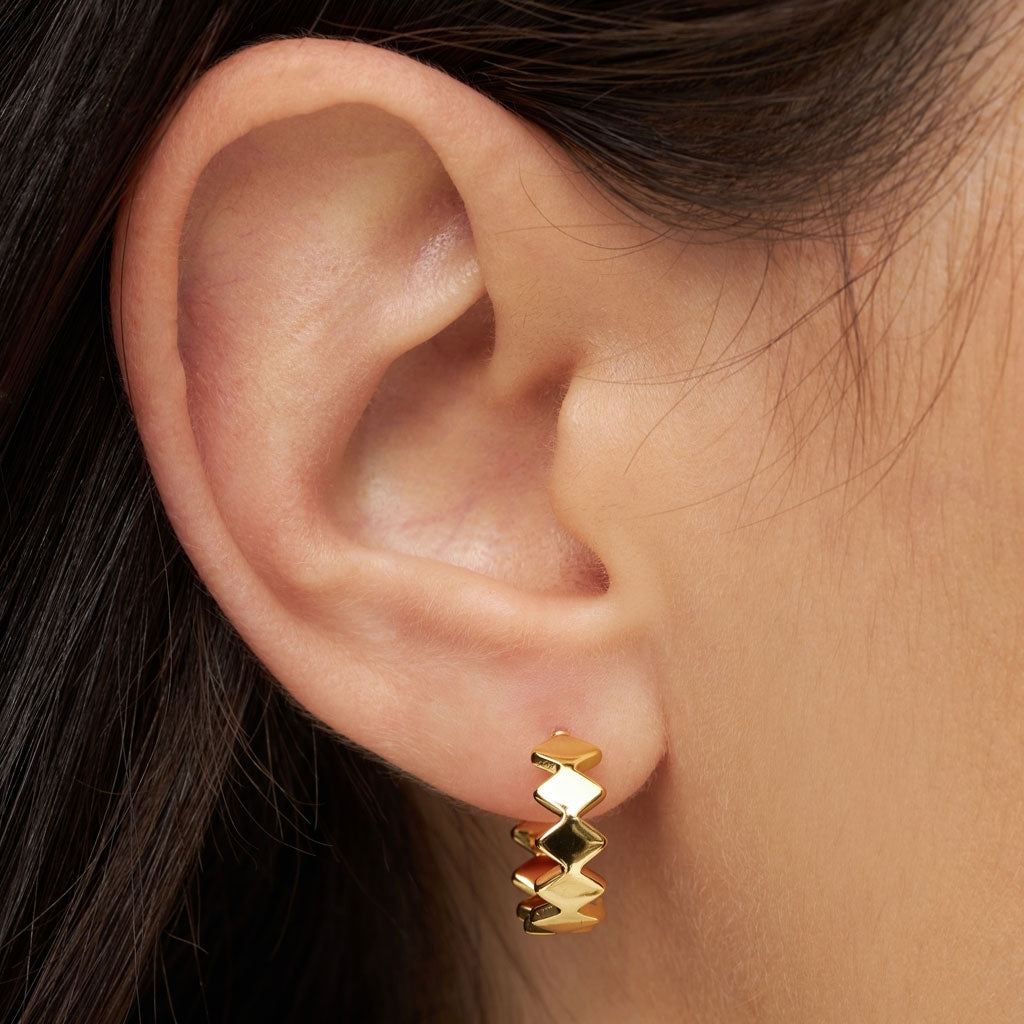 LULU Copenhagen Confetti Hoops gold plated Hoops Gold plated