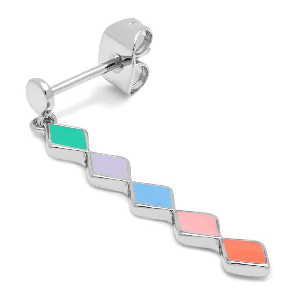 LULU Copenhagen Confetti Long earring 1 pcs silver plated Ear stud, 1 pcs Multi