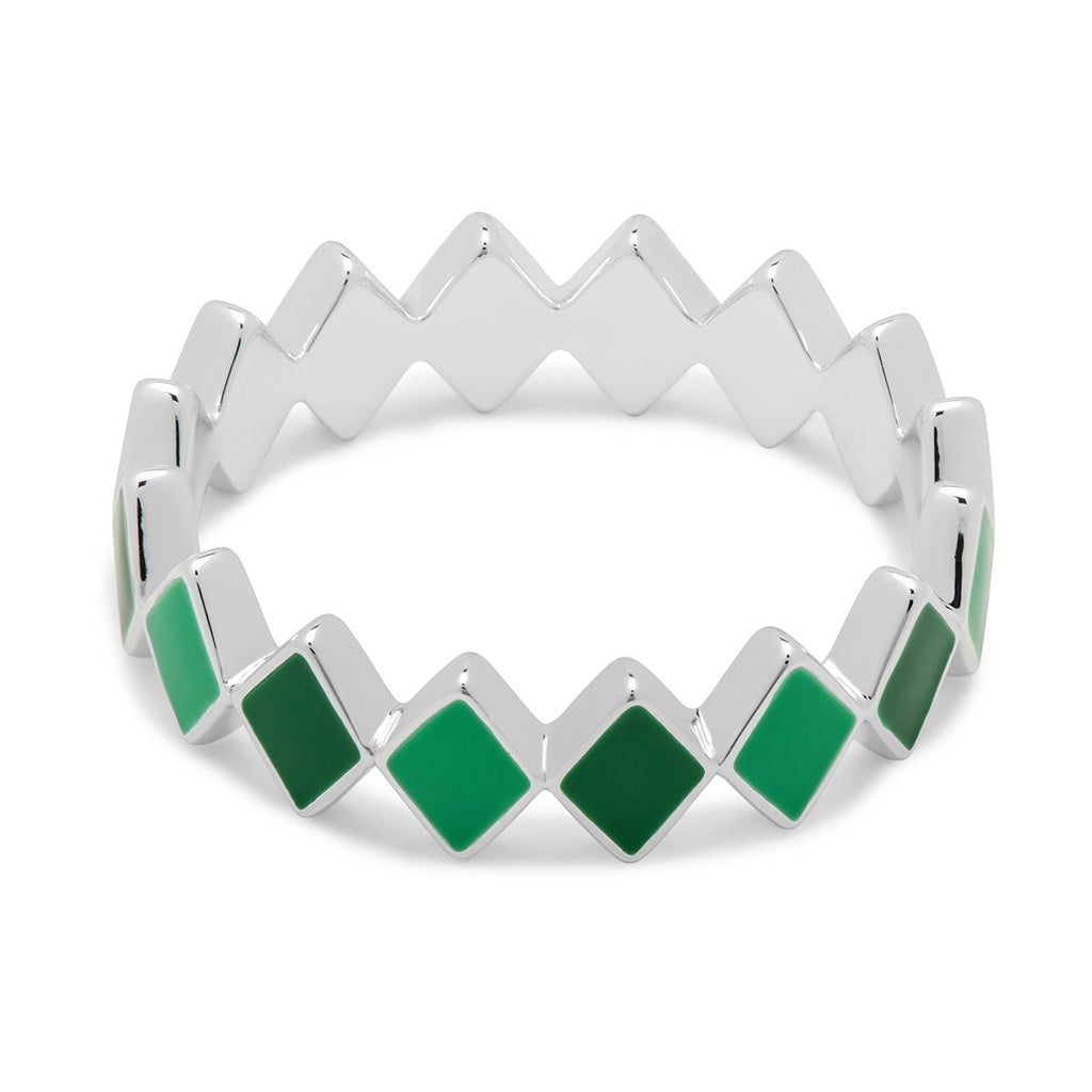 LULU Copenhagen Confetti Ring silver Rings Green