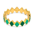 Confetti Ring gold plated - Green