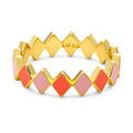 Confetti Ring - gold plated - Pink