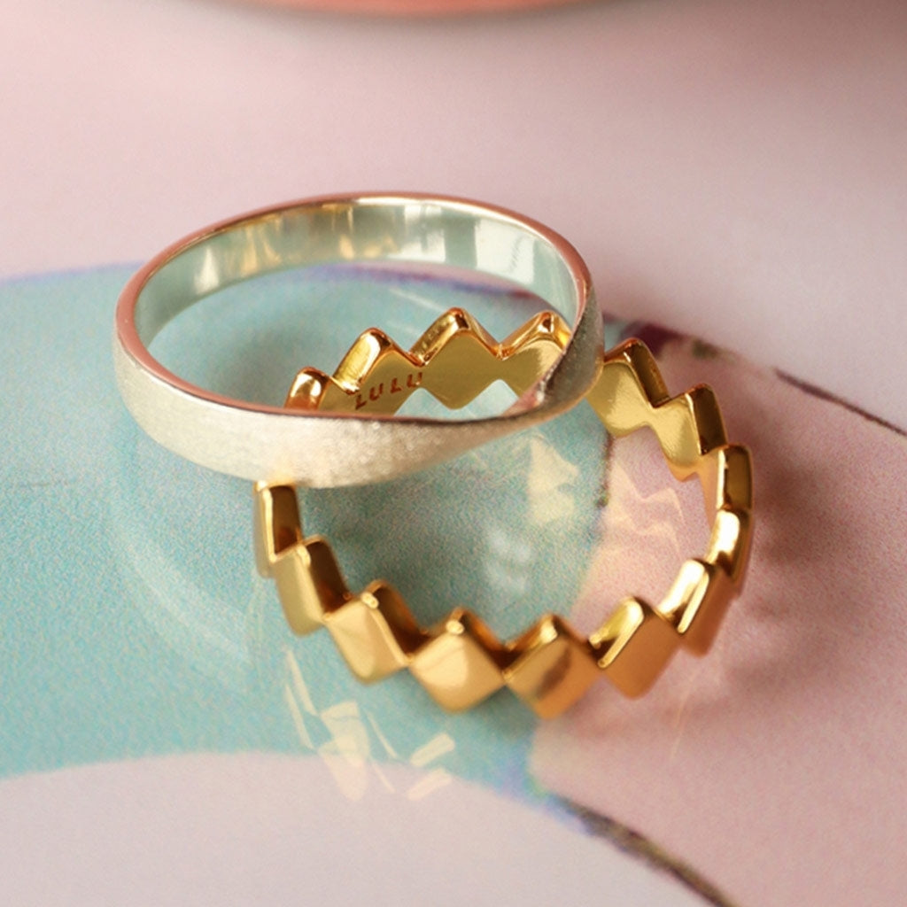 LULU Copenhagen Confetti Ring gold plated Rings Gold plated