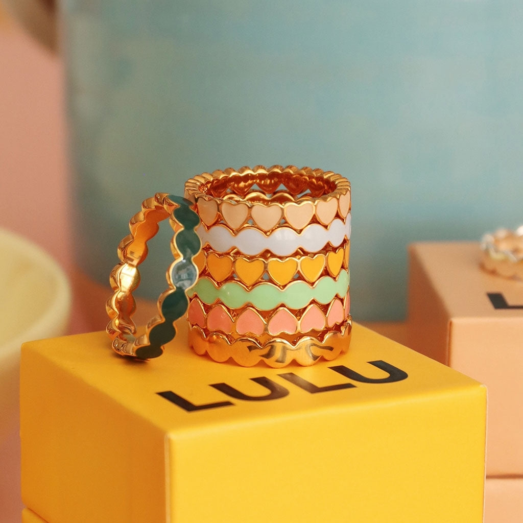LULU Copenhagen Connected Circles Ring Rings Mocha Mousse