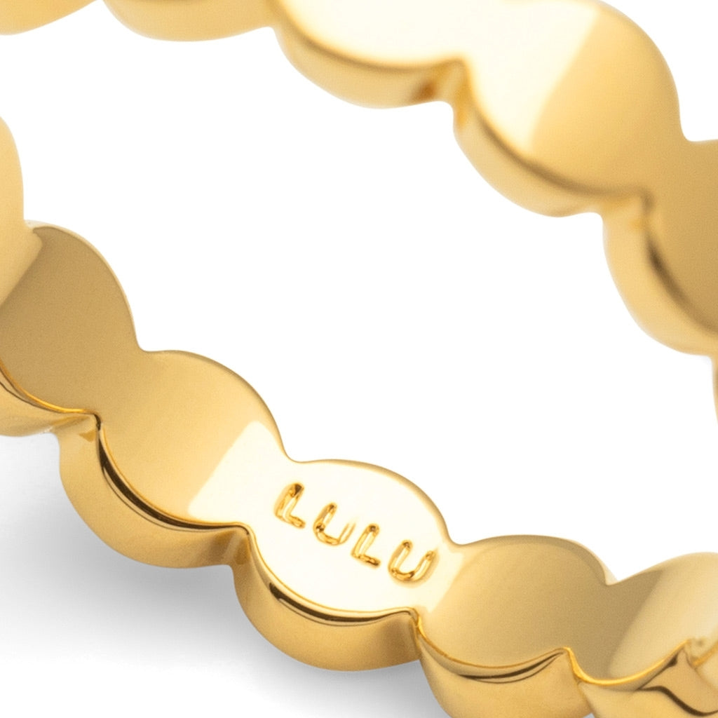 LULU Copenhagen Connected Circles Ring Rings Gold plated