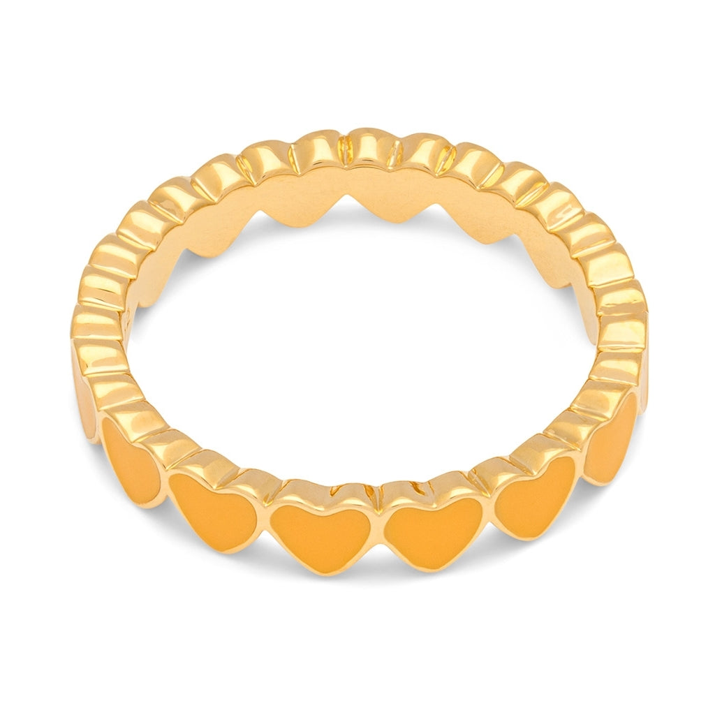 LULU Copenhagen Connected Hearts Ring Rings Sunflower