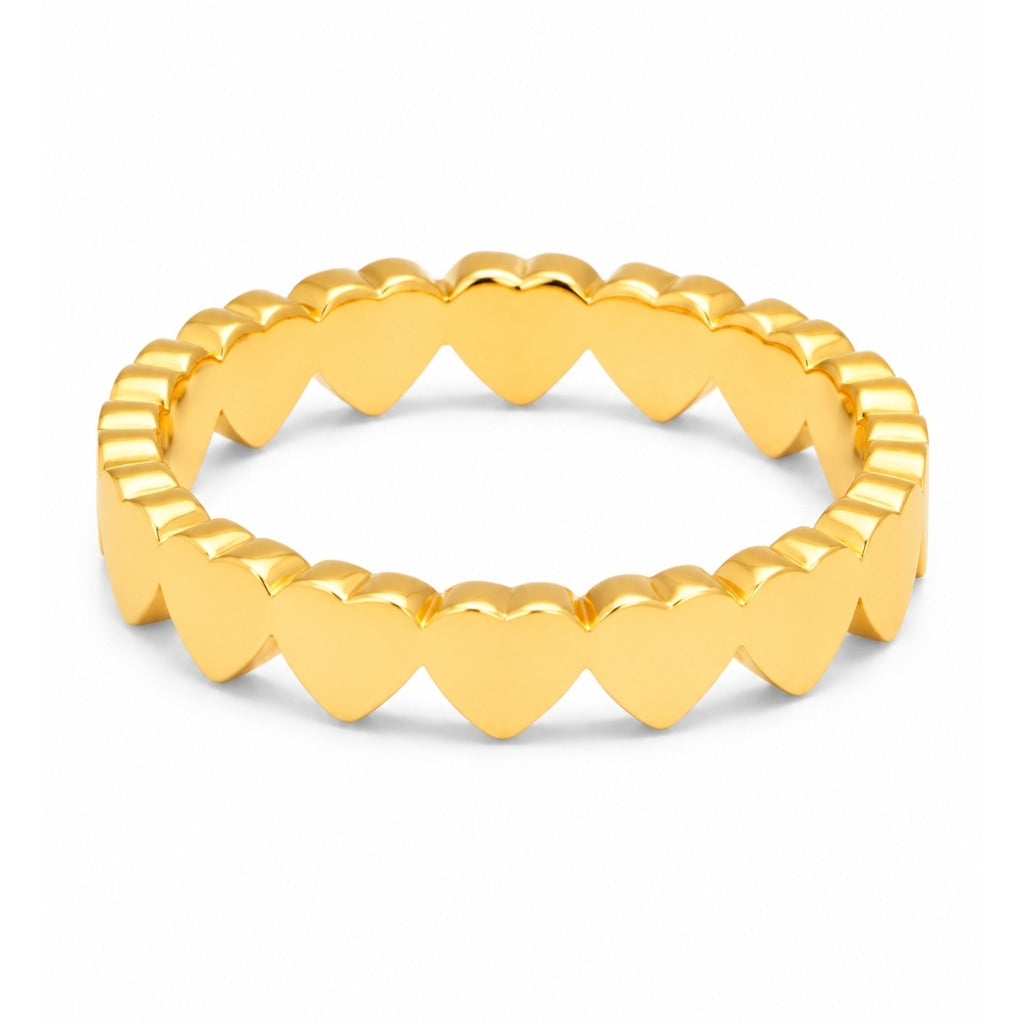LULU Copenhagen Connected Hearts Ring Rings Gold plated