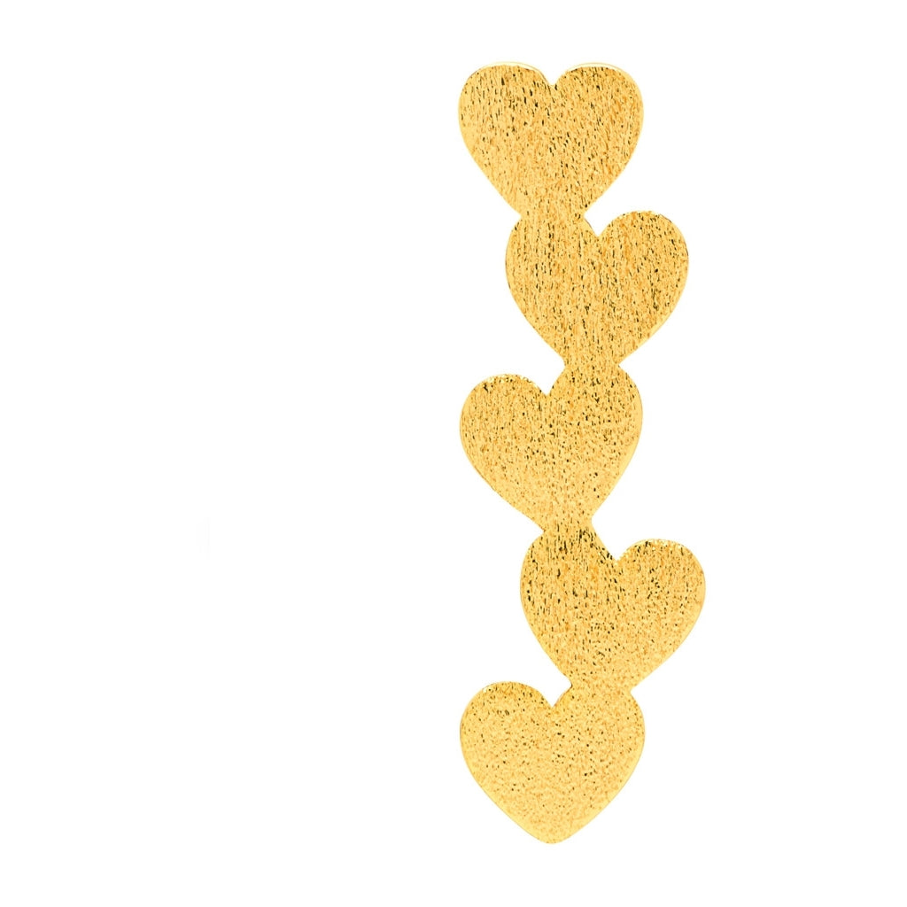 LULU Copenhagen Connected Hearts earring 1 pcs Ear stud, 1 pcs Gold plated