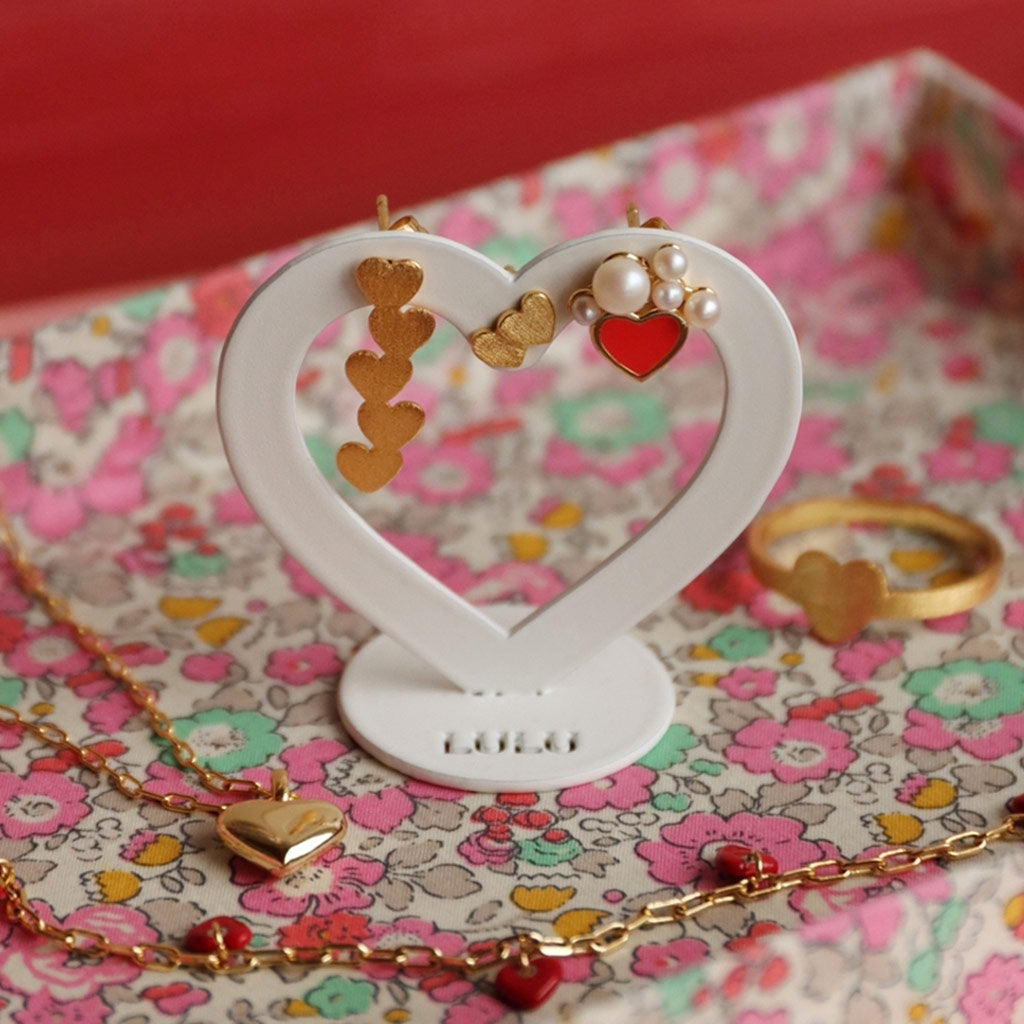 LULU Copenhagen Connected Hearts earring 1 pcs Ear stud, 1 pcs Gold plated