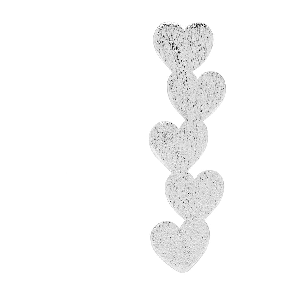 LULU Copenhagen Connected Hearts earring 1 pcs Ear stud, 1 pcs Silver Plated