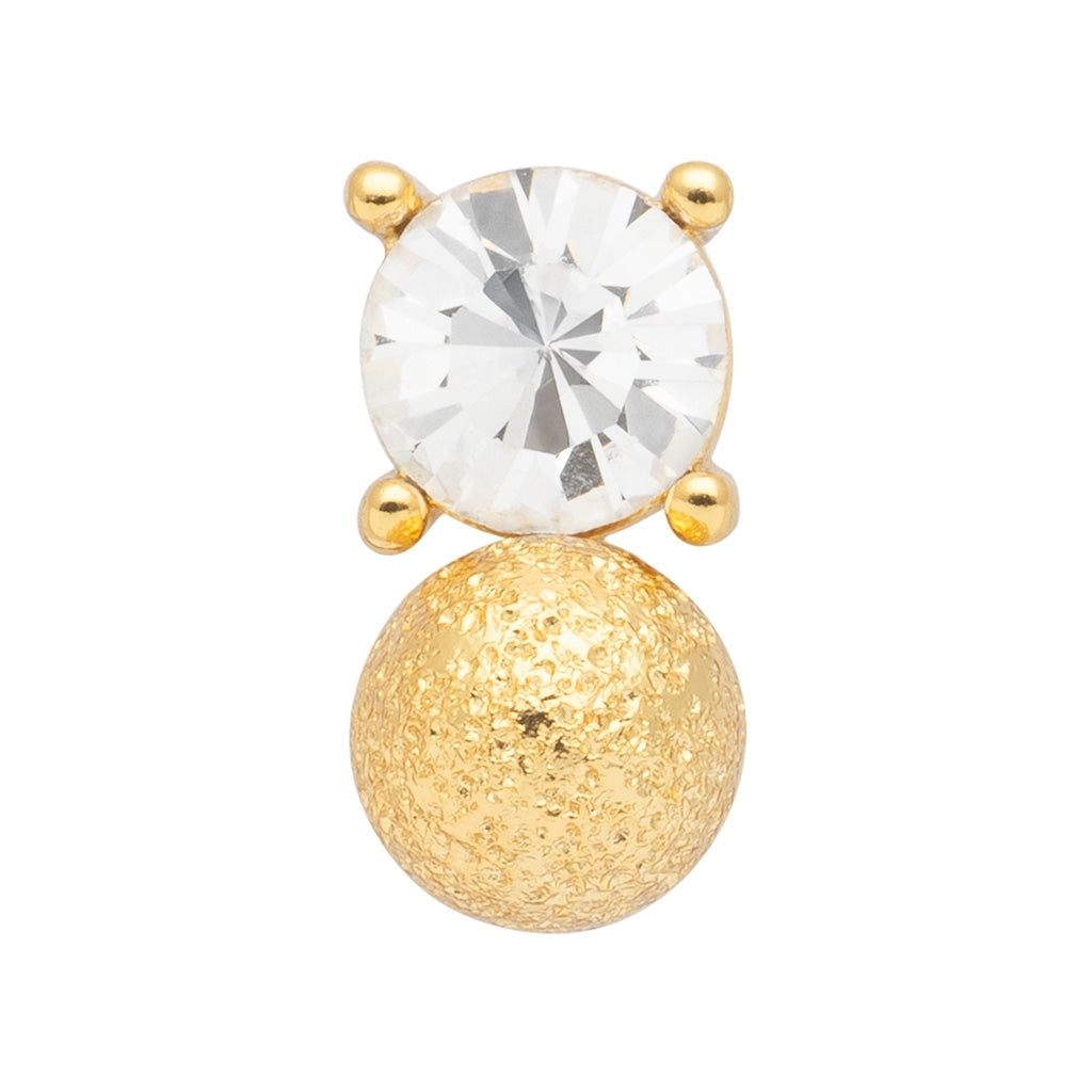 LULU Copenhagen Diamond Eye earring 1 pcs Ear stud, 1 pcs Gold Plated/Crystal