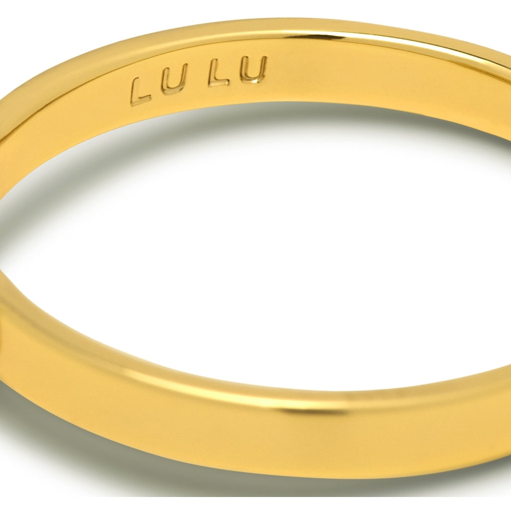 LULU Copenhagen Diamond Ring Large gold plated Rings Buttercream