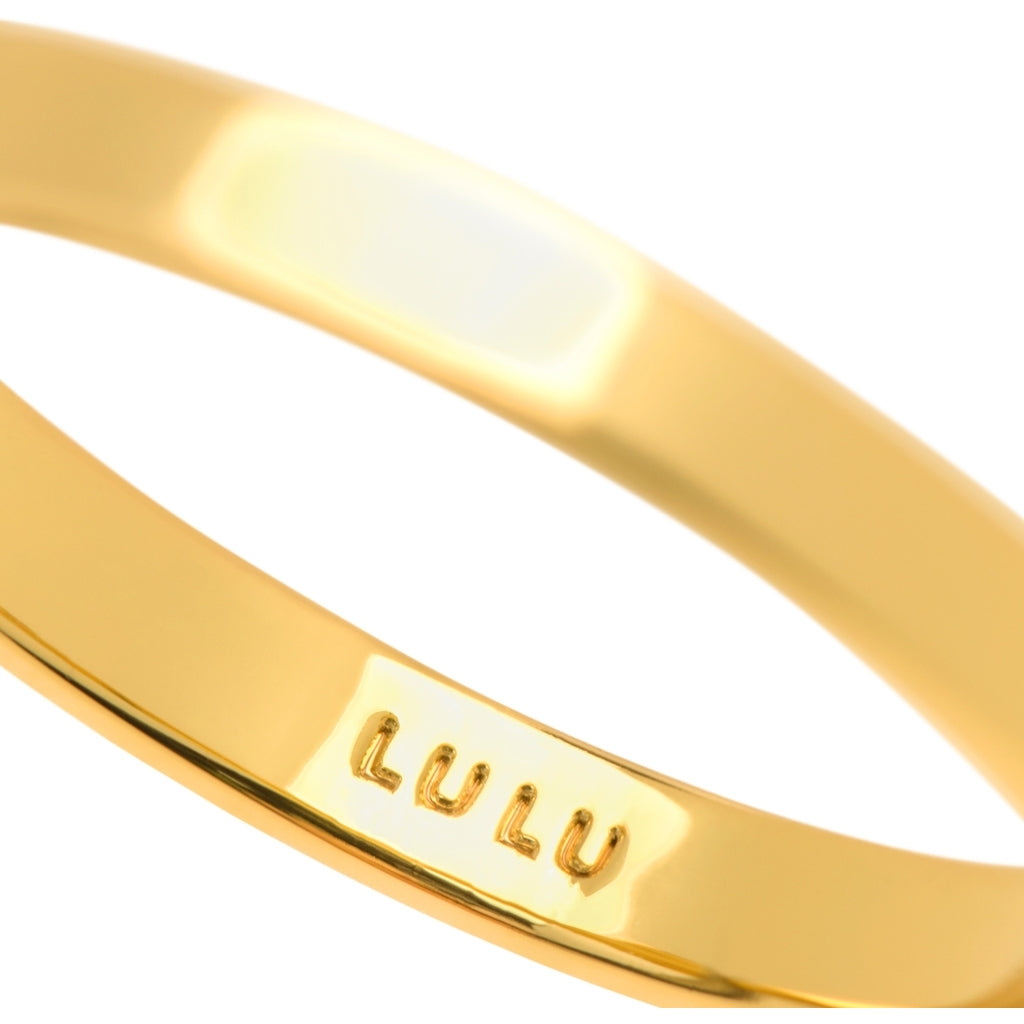 LULU Copenhagen Diamond Ring Small gold plated Rings Light Green