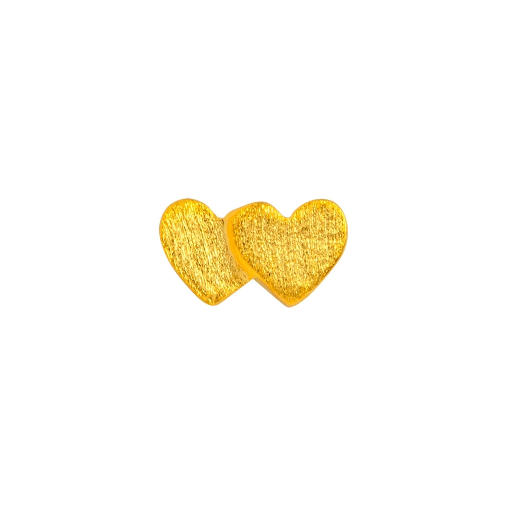 LULU Copenhagen Domino Hearts 2 earring 1 pcs Ear stud, 1 pcs Gold plated