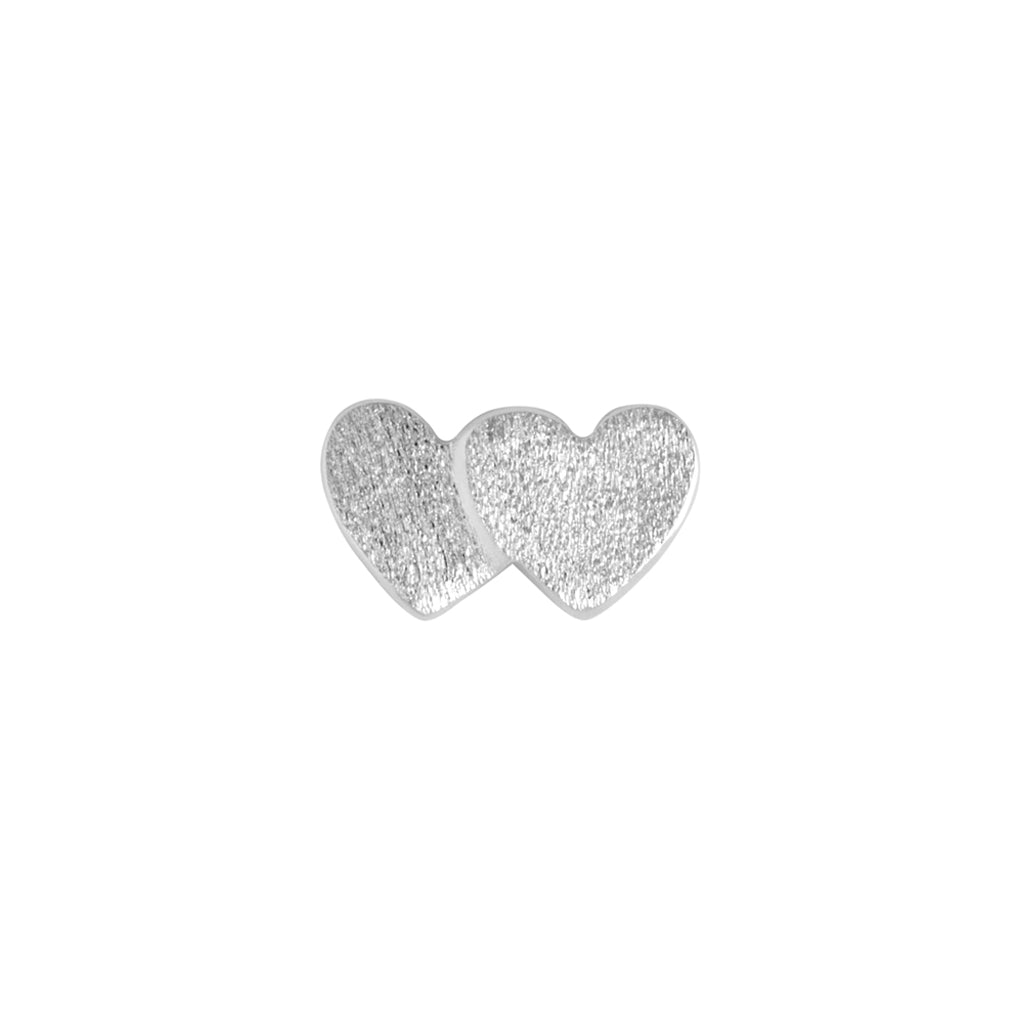 LULU Copenhagen Domino Hearts 2 earring 1 pcs Ear stud, 1 pcs Silver