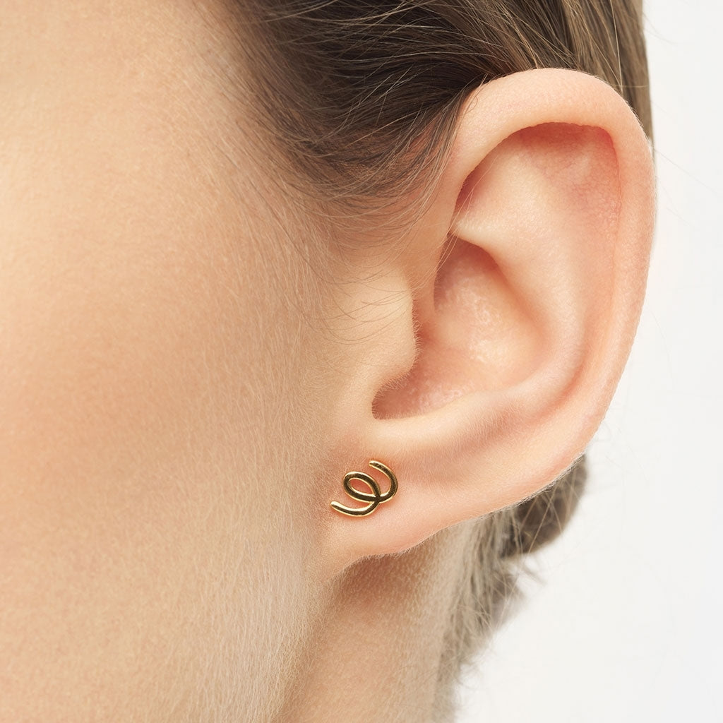 LULU Copenhagen Doodle earring 1 pcs Ear stud, 1 pcs Gold plated