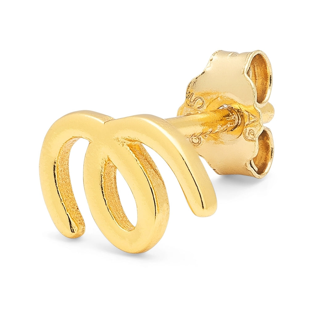 LULU Copenhagen Doodle earring 1 pcs Ear stud, 1 pcs Gold plated