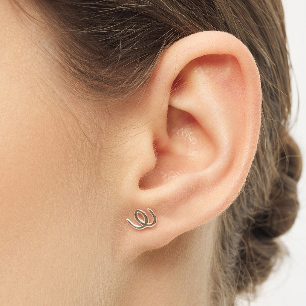 LULU Copenhagen Doodle earring 1 pcs Ear stud, 1 pcs Silver