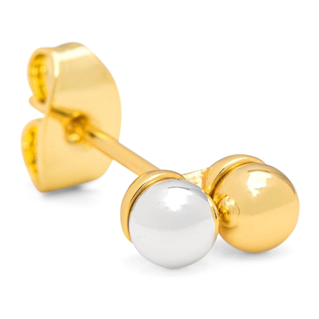 LULU Copenhagen Double Color Ball earring 1 pcs Ear stud, 1 pcs Gold-Silver