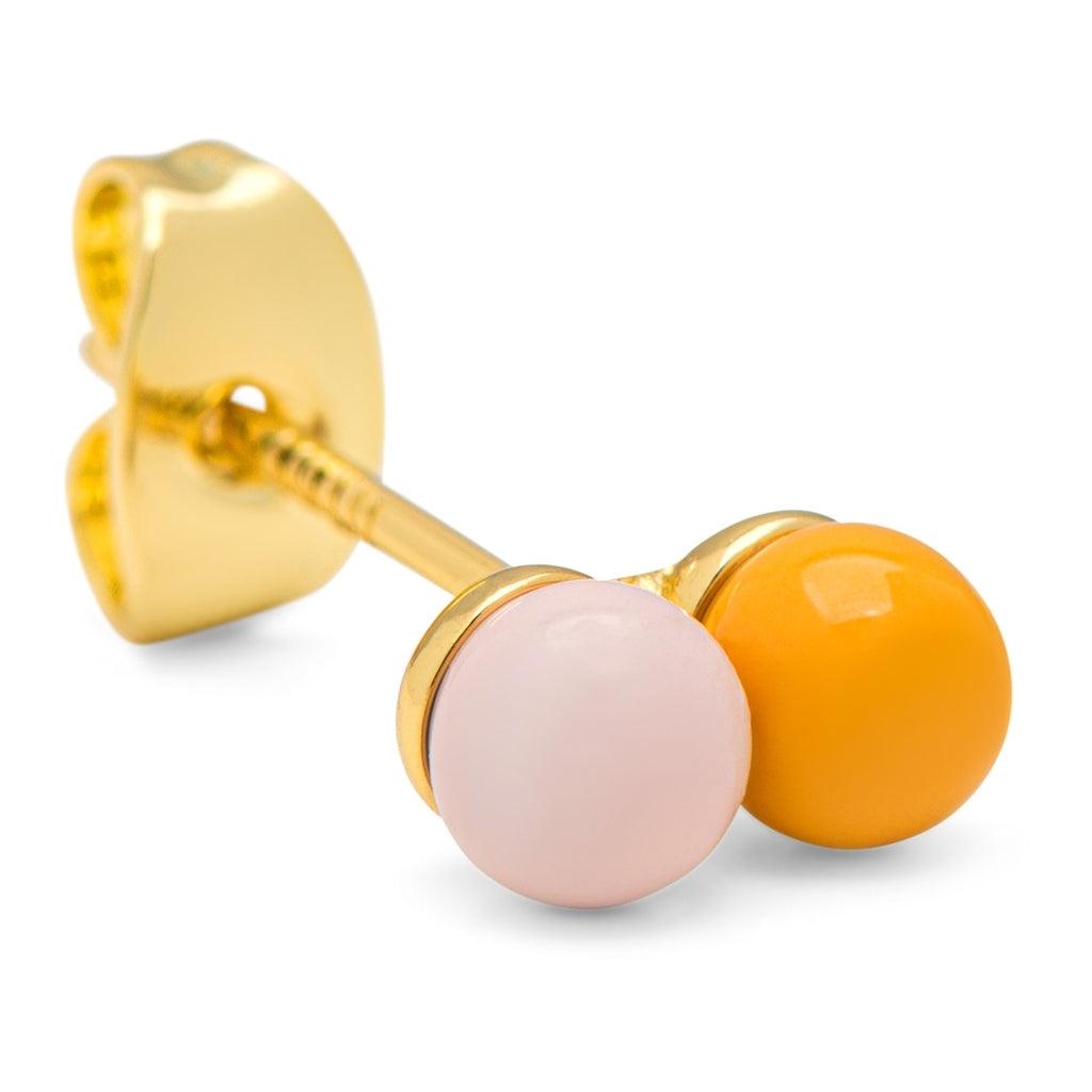 LULU Copenhagen Double Color Ball earring 1 pcs Ear stud, 1 pcs Silk Light Pink - Sunflower